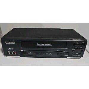 Vintage Sylvania VCR VHS Player Recorder SSV6001 4 Head HiFi Tested & NO REMOTE